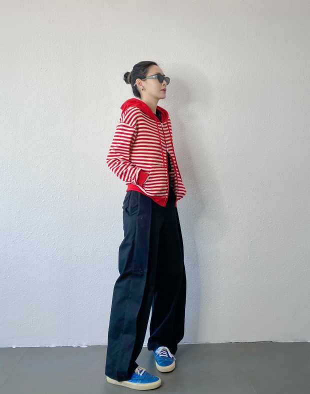 Black Side Pleated Pant #250213